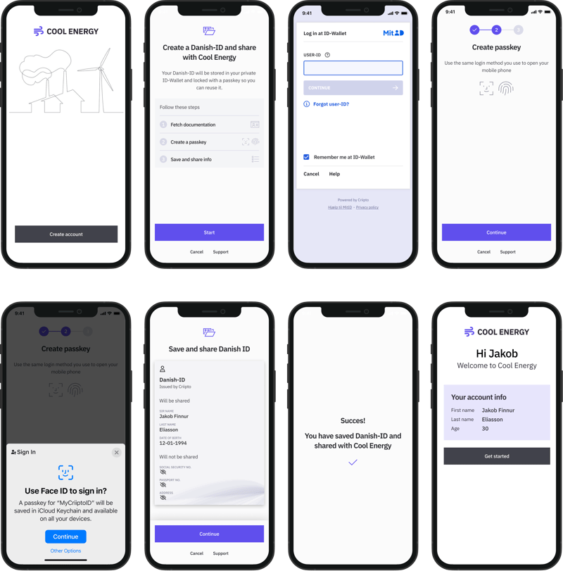 Wallet (ID) create flow